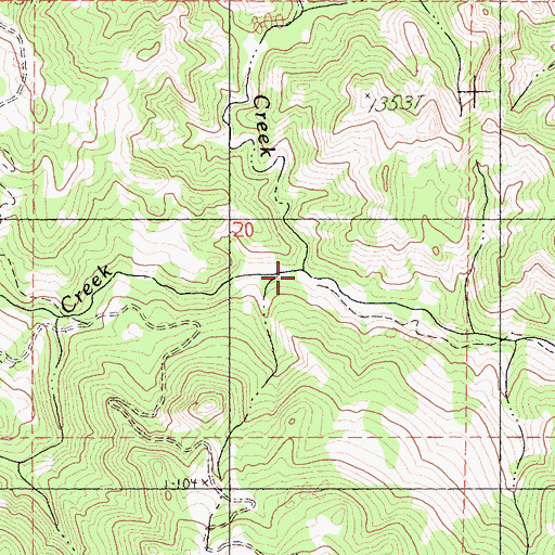 Topographic Map of Boulder Creek, CA