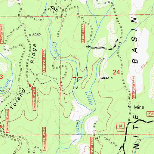 Topographic Map of Boulder Creek, CA