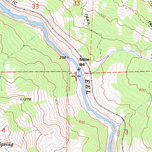 Topographic Map of Boulder Creek, CA