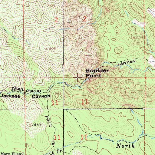 Topographic Map of Boulder Point, CA
