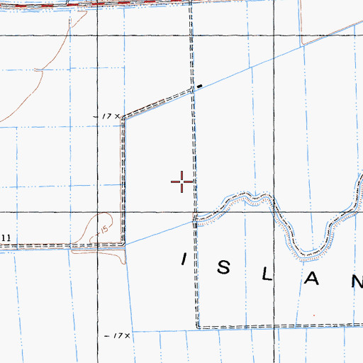 Topographic Map of Bouldin Island, CA