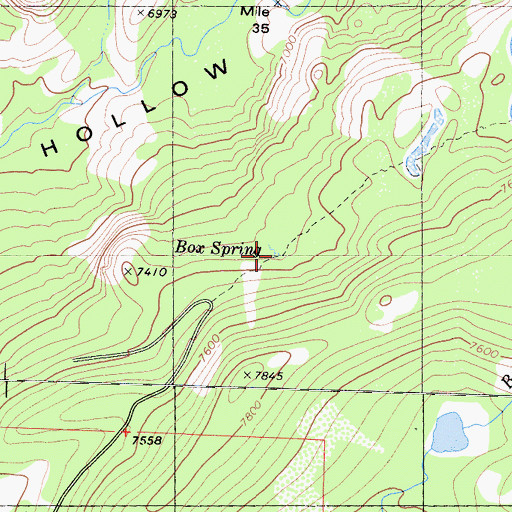 Topographic Map of Box Spring, CA