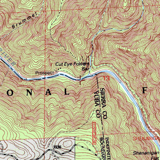 Topographic Map of Boyce Ravine, CA