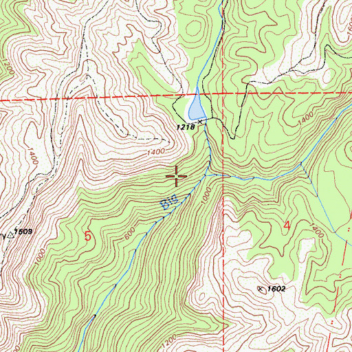 Topographic Map of Boyer Creek, CA