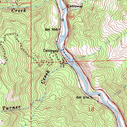 Topographic Map of Brad Turner Creek, CA