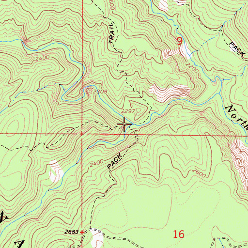Topographic Map of Bradburn Creek, CA