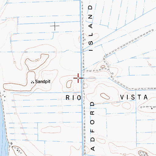 Topographic Map of Bradford Island, CA
