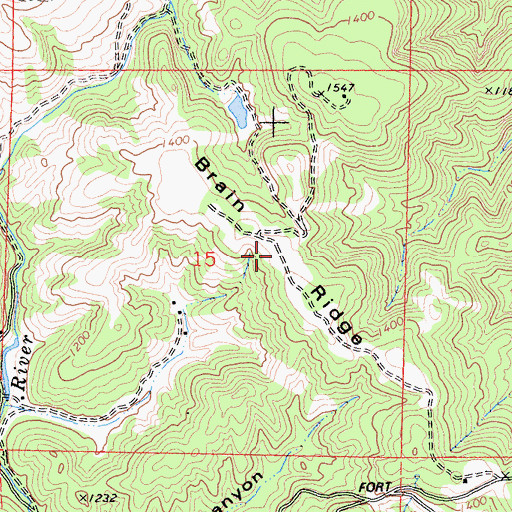 Topographic Map of Brain Ridge, CA