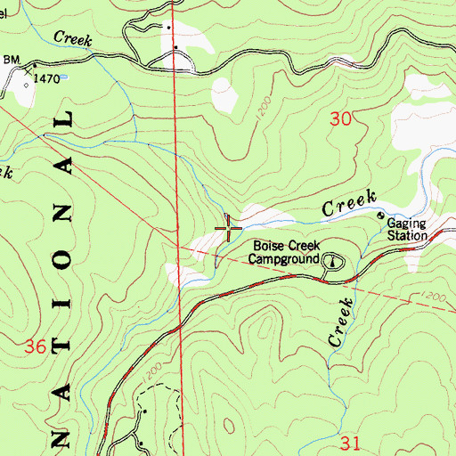 Topographic Map of Brannan Creek, CA