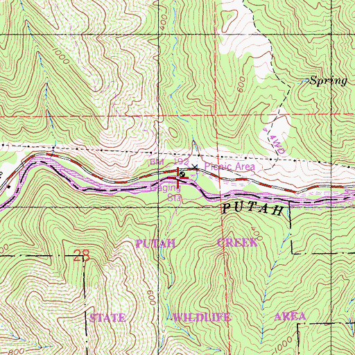 Topographic Map of Bray Canyon, CA