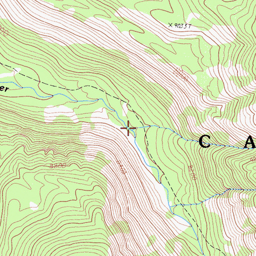 Topographic Map of Brewer Creek, CA