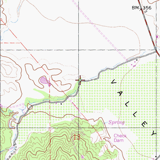 Topographic Map of Brick Chimney Canyon, CA