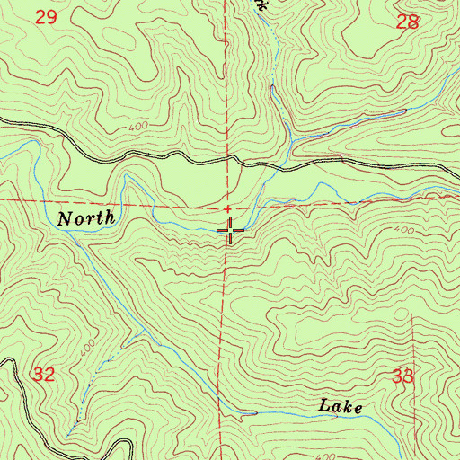 Topographic Map of Bridge Creek, CA