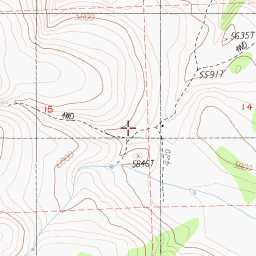 Topographic Map of Brine Spring, CA