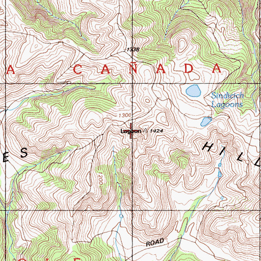 Topographic Map of Briones Hills, CA