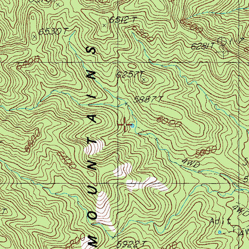 Topographic Map of Chiricahua Tank, AZ