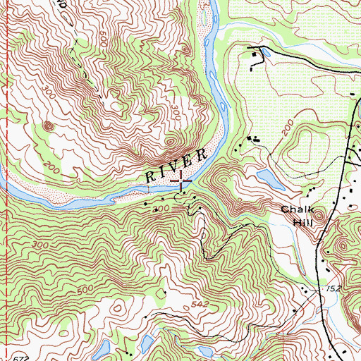 Topographic Map of Brooks Creek, CA