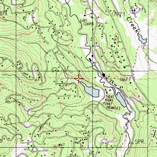 Topographic Map of Brooktrails Ranch, CA