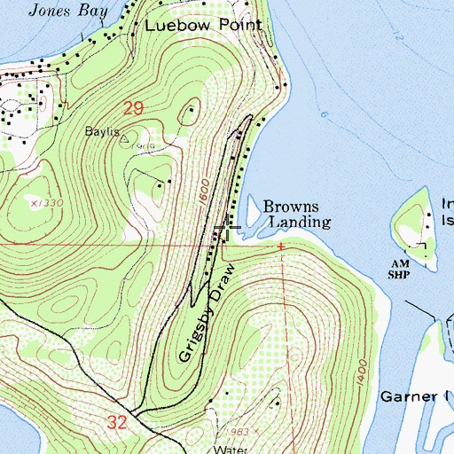 Topographic Map of Browns Landing, CA