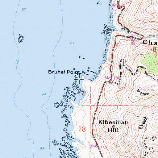 Topographic Map of Bruhel Point, CA