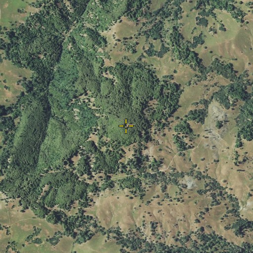 Aerial/Satellite Image of Brush Mountain, CA