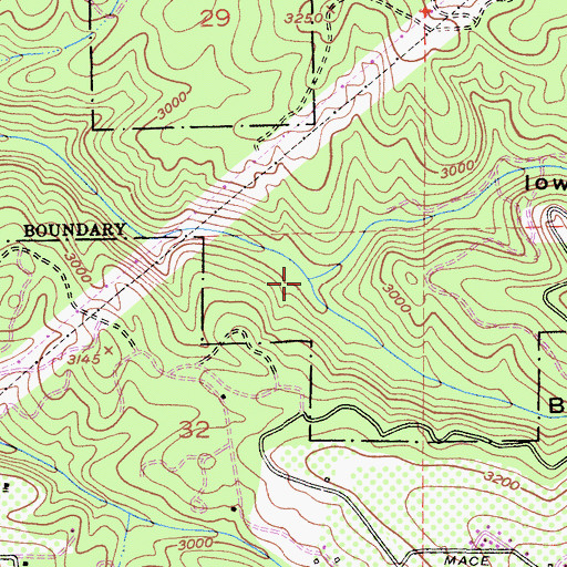 Topographic Map of Brushy Canyon, CA