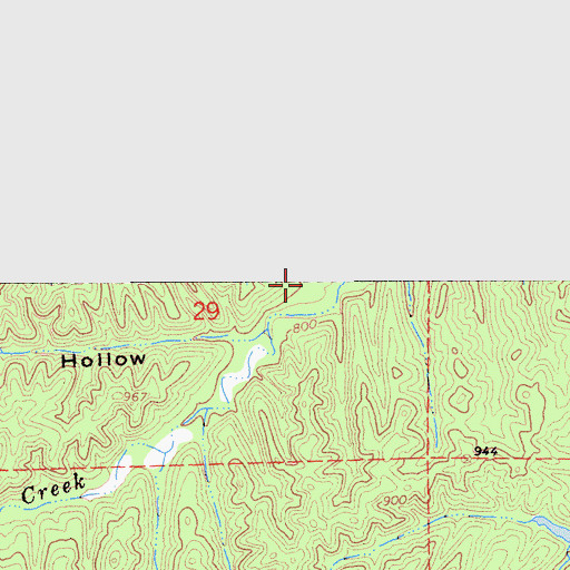 Topographic Map of Brushy Hollow, CA