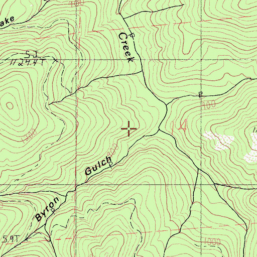 Topographic Map of Bryon Gulch, CA