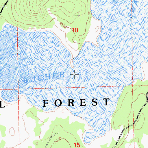 Topographic Map of Bucher Swamp, CA