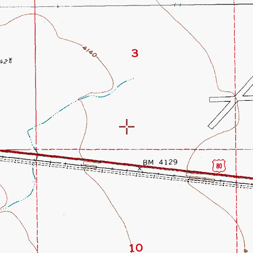 Topographic Map of Cochise College Douglas Campus, AZ