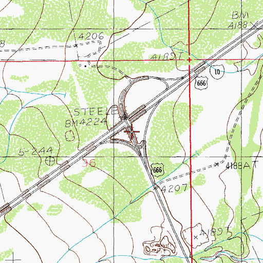 Topographic Map of Cochise Interchange, AZ