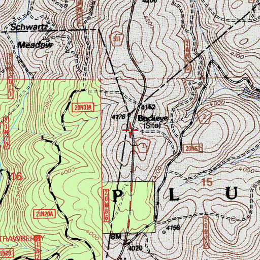 Topographic Map of Buckeye, CA