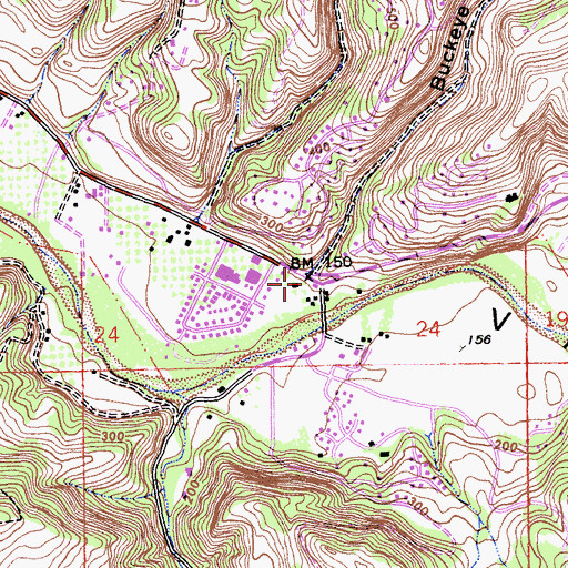 Topographic Map of Buckeye Canyon, CA