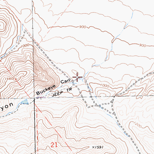 Topographic Map of Buckeye Canyon, CA