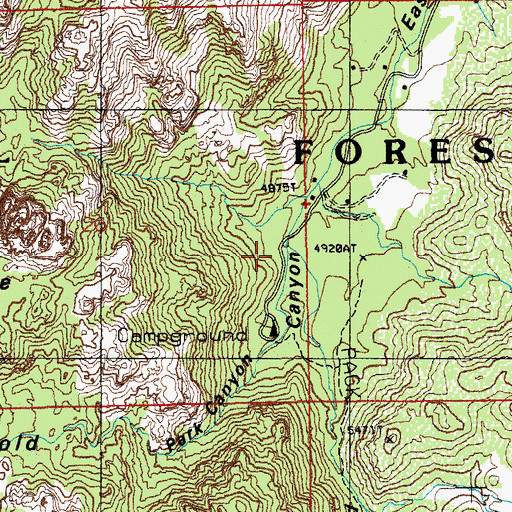 Topographic Map of Cochise Stronghold Campground, AZ