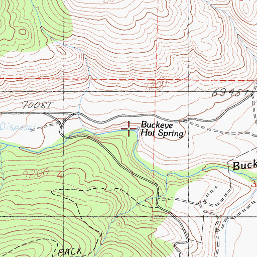 Topographic Map of Buckeye Hot Spring, CA