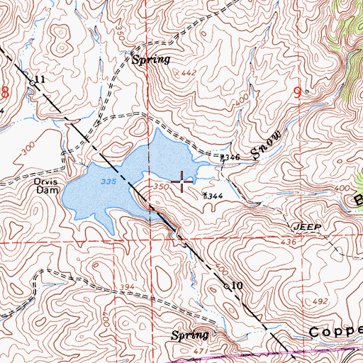 Topographic Map of Buckham Gulch, CA