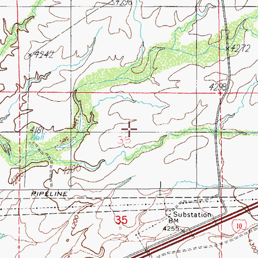 Topographic Map of Coronado Substation, AZ