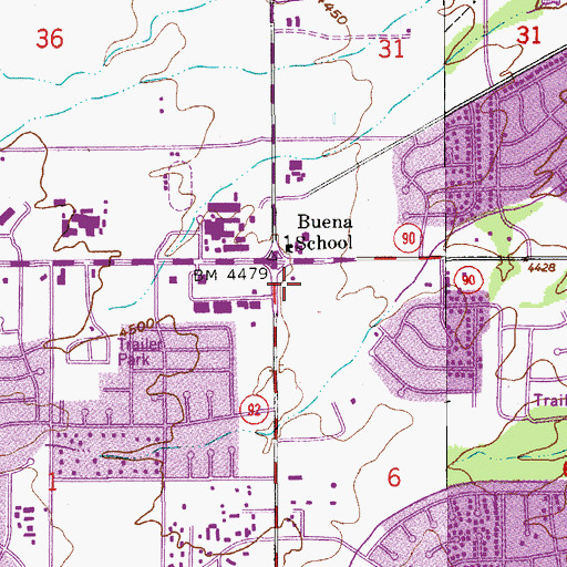 Topographic Map of Coronado Village Shopping Center, AZ