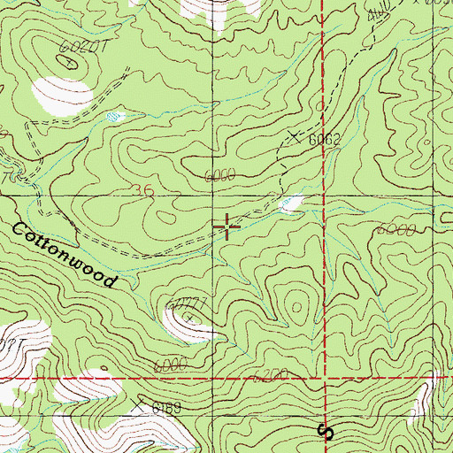 Topographic Map of Cottonwood Circle Two Hundred Thirtythree, AZ