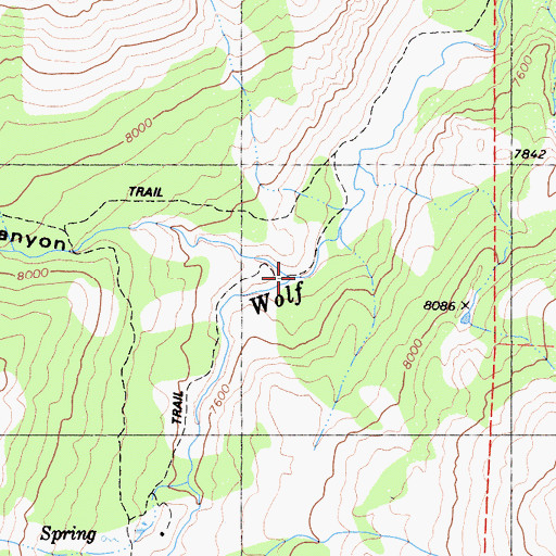 Topographic Map of Bull Canyon, CA