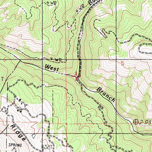 Topographic Map of Bullock Creek, CA