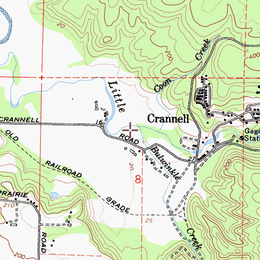 Topographic Map of Bulwinkle Creek, CA