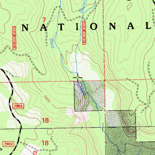 Topographic Map of Bunchgrass Creek, CA