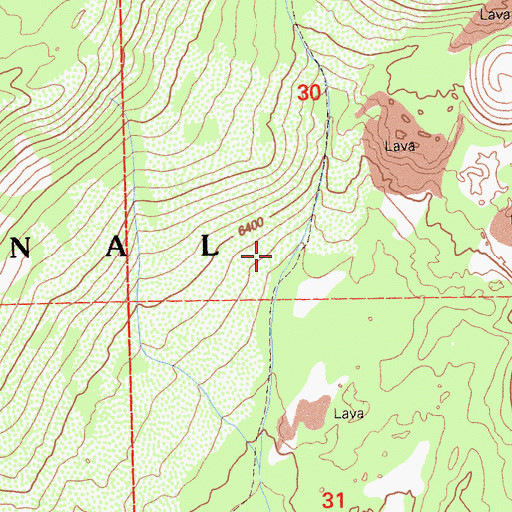 Topographic Map of Bunchgrass Trail, CA