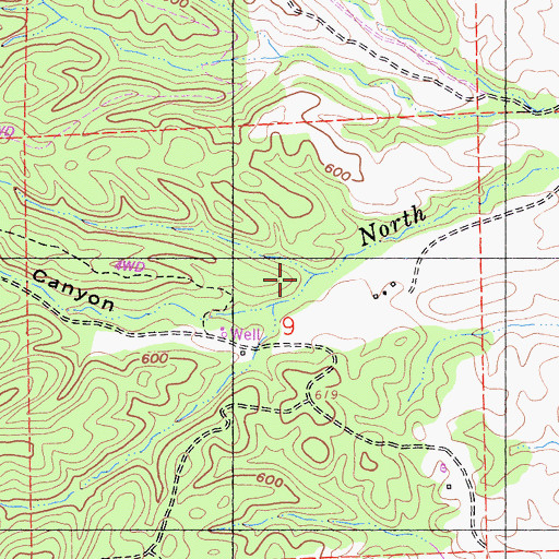 Topographic Map of Burger Canyon, CA