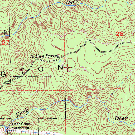 Topographic Map of Burlington Ridge, CA