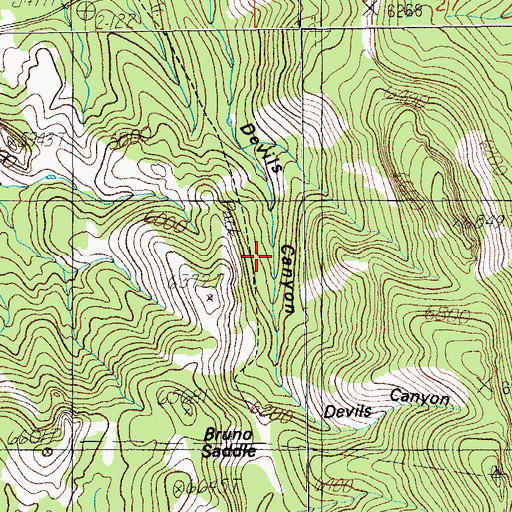 Topographic Map of Devils Canyon Tank, AZ