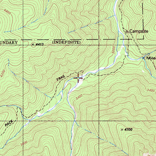 Topographic Map of Burney Valley Creek, CA