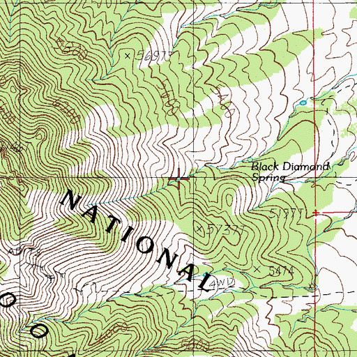 Topographic Map of Diamond Spring, AZ